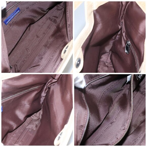 BURBERRY Blue Label Hand Bag Leather 2way Gold - Picture 14 of 15